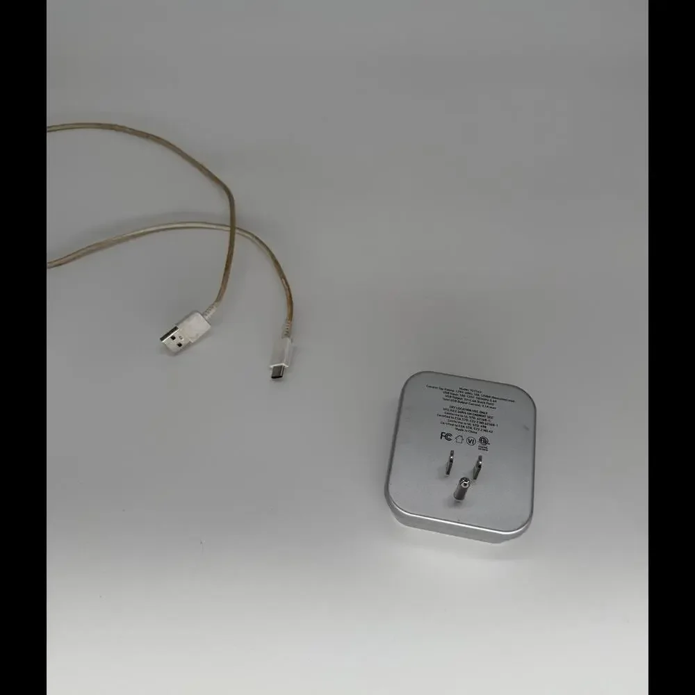 LED Wall Outlet Adapter w/ USB Ports + Bonus USB-C Cable
